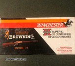 Commemorative Browning/Winchester Model 71 .348 200 grain silver tip  
